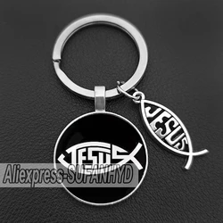 I Love Jesus Keychains for Women Christian Key Chains Cross Gift for Men