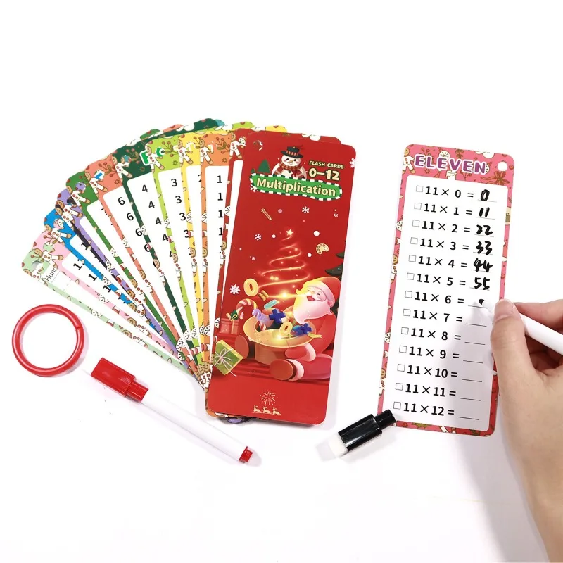 《Christmas gift math study cards》Christmas Gift Math Study Cards For Holiday Learning Fun And Educational Present For Kids