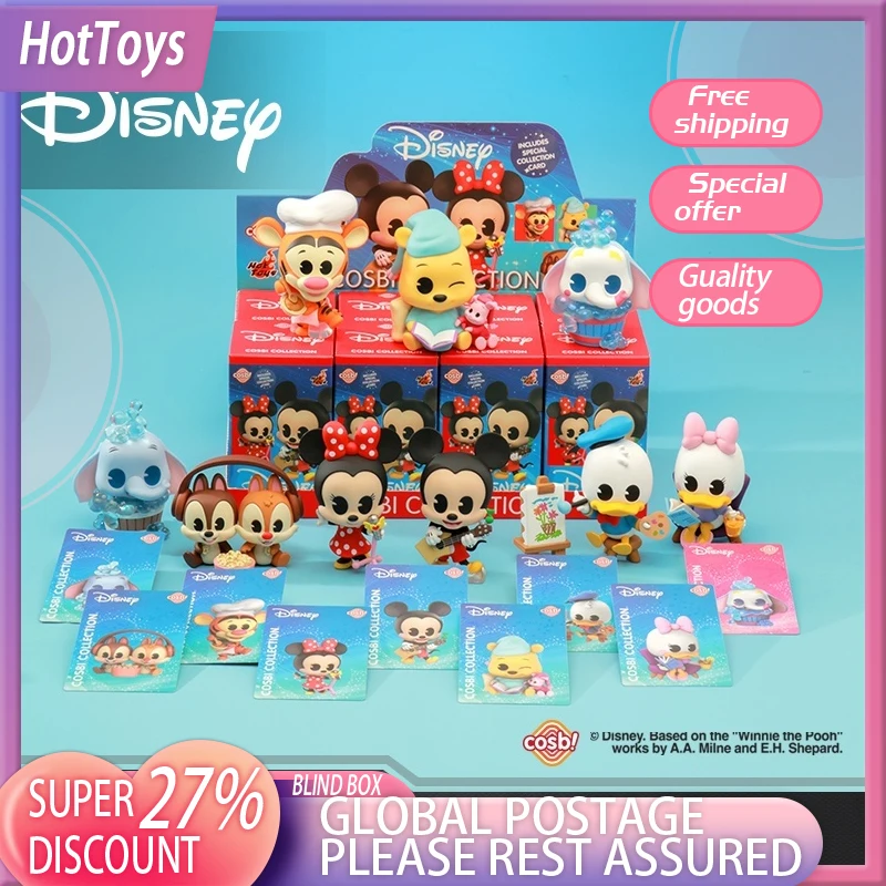 Disney-Hottoys Cartoon Minnie, Donald Duck, Chichiti, Cosbi Mini Butter Blind Box, Single Pack, Set, Children's Gift, Spot Goods