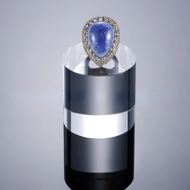 Acryl Transparent Zylindrischen Runde Stange Schmuck Basis Transparent Kleine Ornamente Fotografie Hintergrund Requisiten Schießen