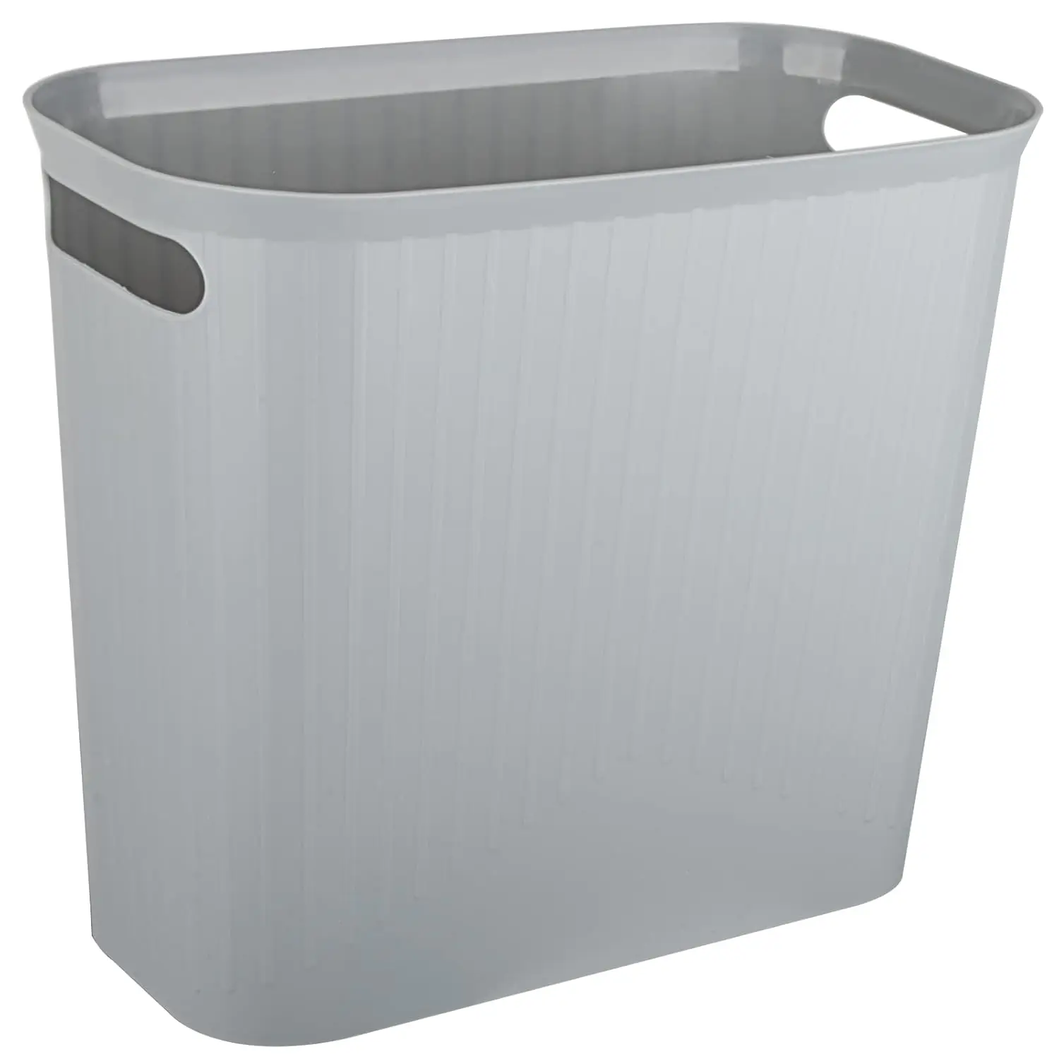 

3.5 Gallon Slim Trash Can with Handles for Bathroom, Bedroom, Office, Gray