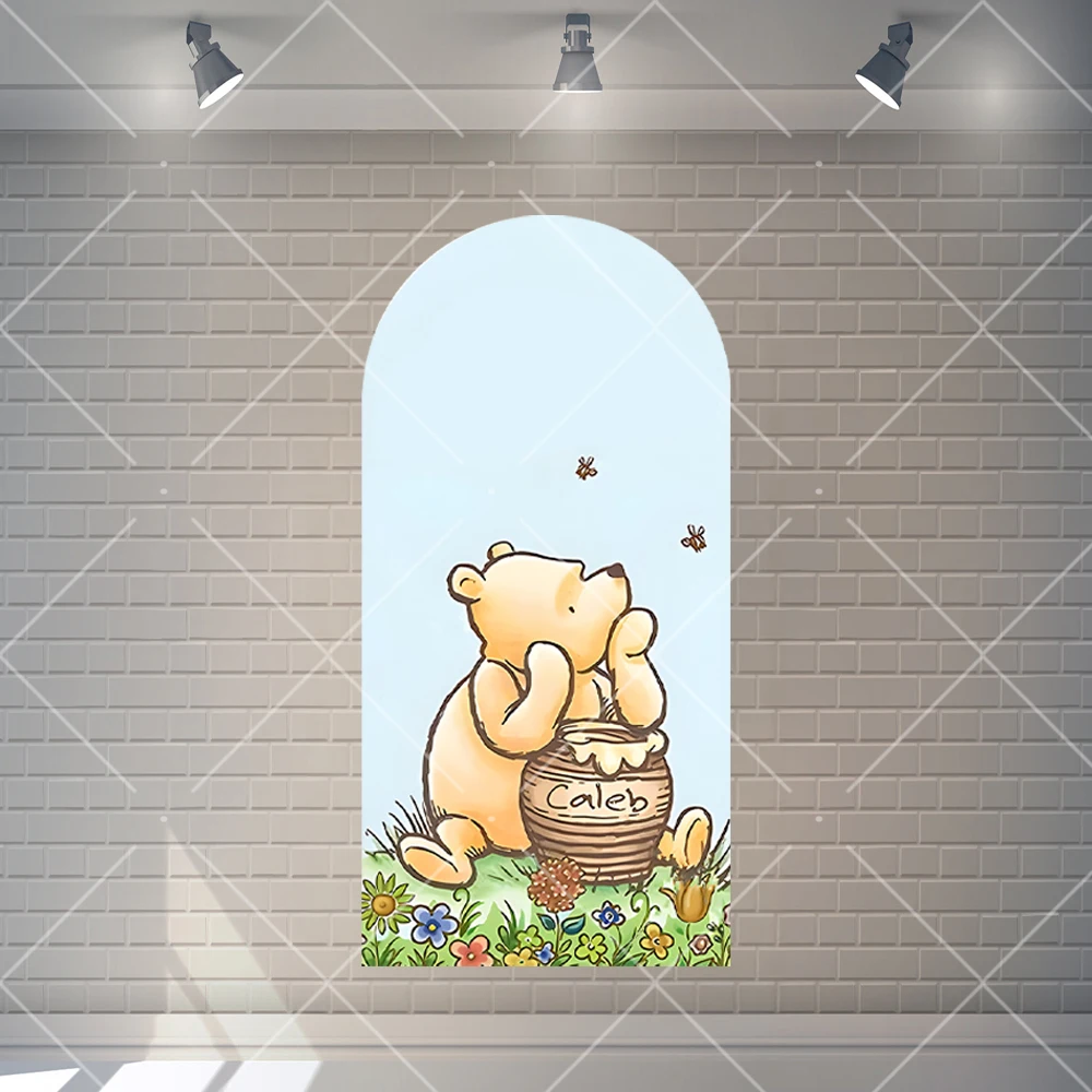 Disney Winnie the Pooh Cute Girl Boy Gifts Birthday Party Arch Backdrop Custom Kid Room Wall Photography Poster Decor Background