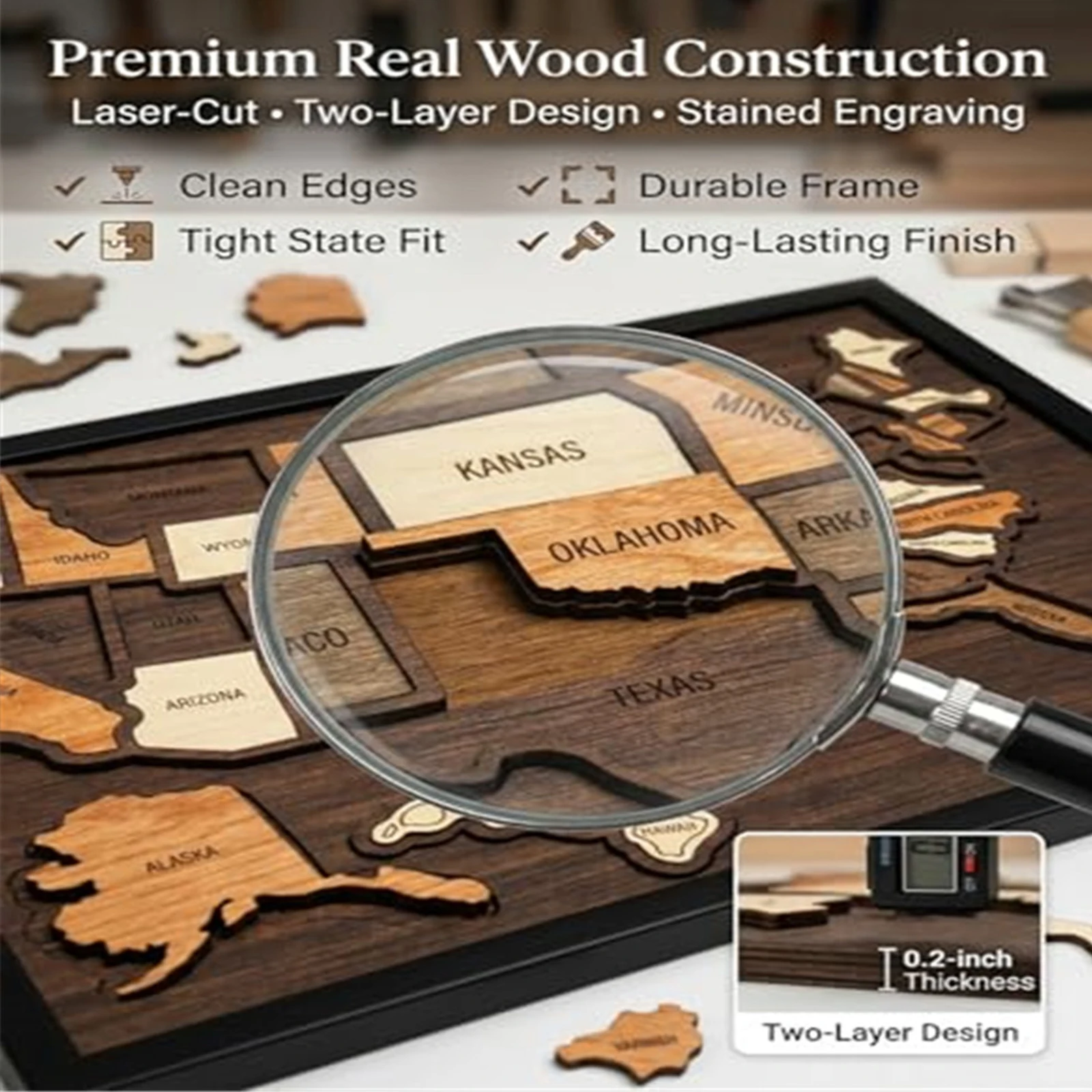 12 X 10Inch Wooden United Stat - Woodworking Usa recension och pris