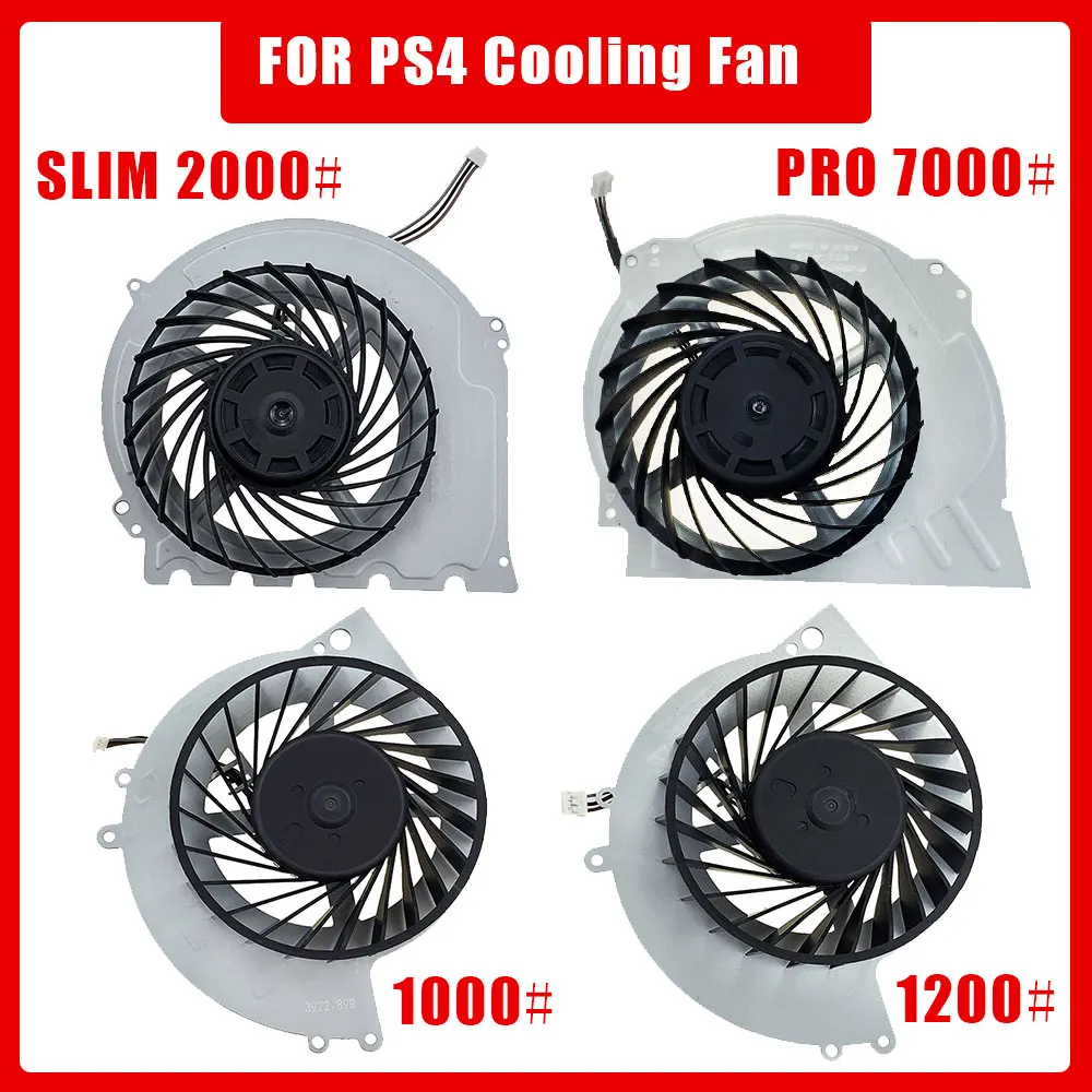 New Inner Cooling Fan for PS4 Game Console Cooler 1000/1200/2000/7000 Series Replacement for PS4 Host Silent Fan