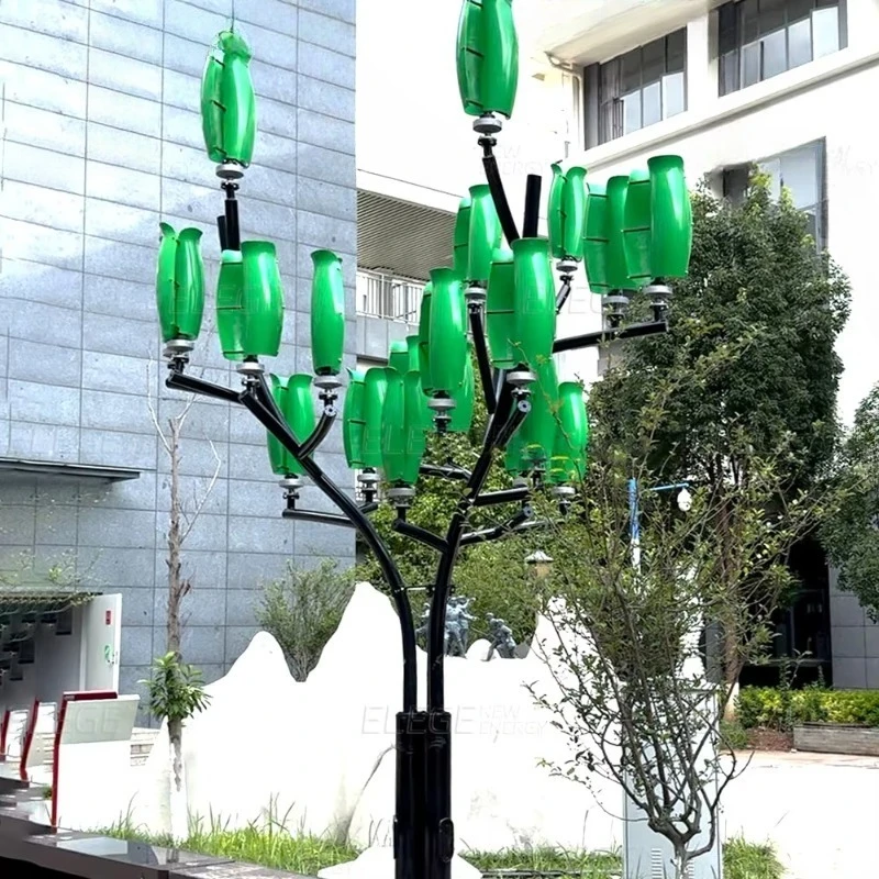 3KW Maglev Wind Tree Turbine 3000W Vertical Axis Helix Windmill Generator for Stable Power Supply Silent Energy Systems for Home