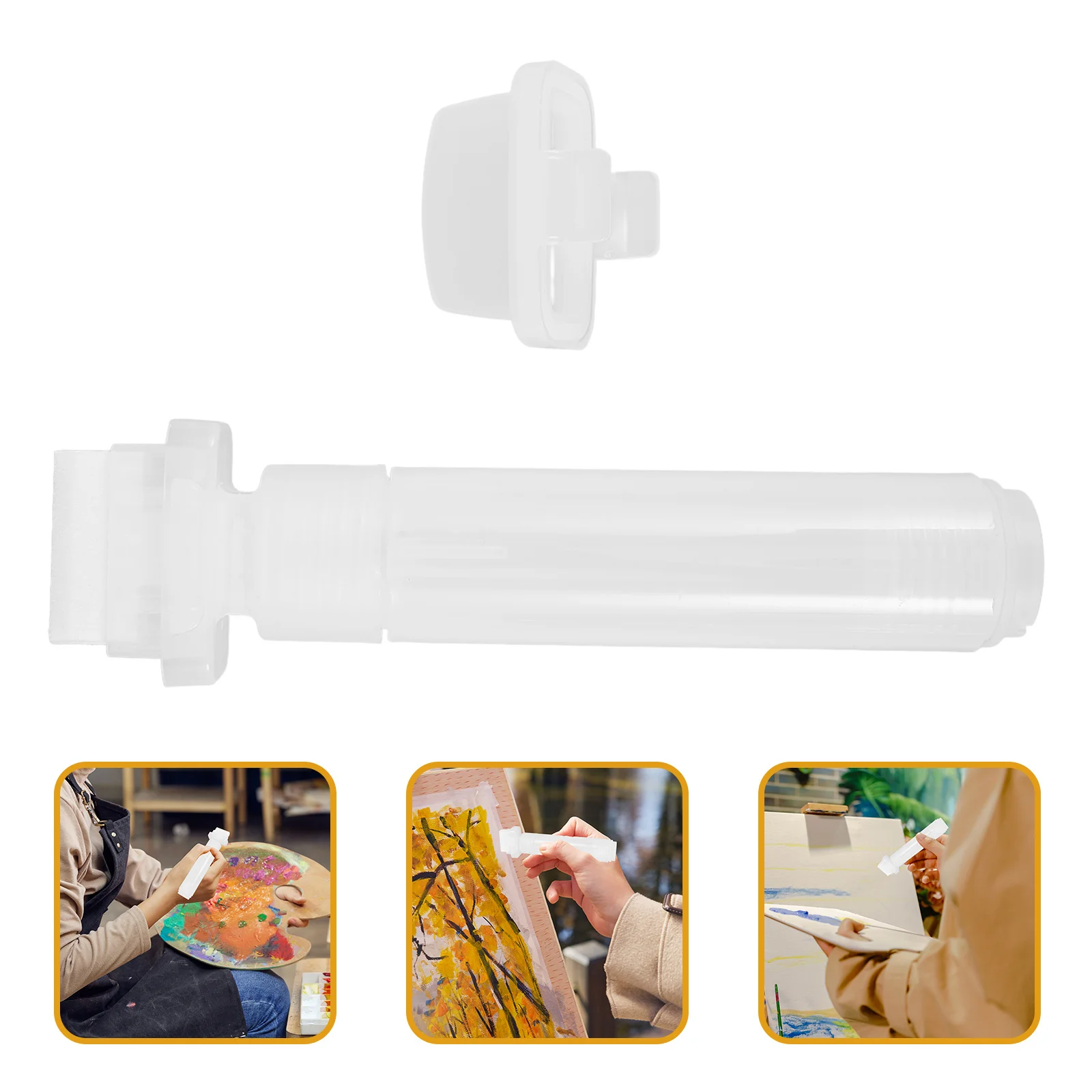 

Empty Acrylic Marker White Fillable Paint Pen Flat Head Refillable for Ceramic Metallic Graffiti Drawing Marker