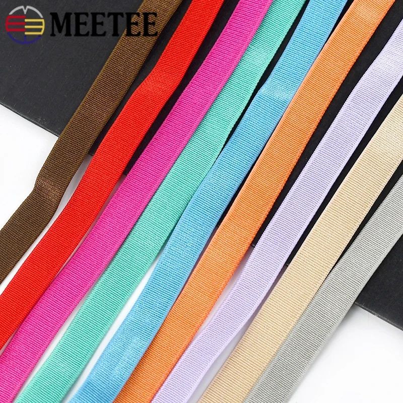 10/20/50Meters 10mm Nylon Elastic Bands For Underwear Bra Straps Rubber Band Shoulder Strap DIY Garment Decor Sewing Accessories