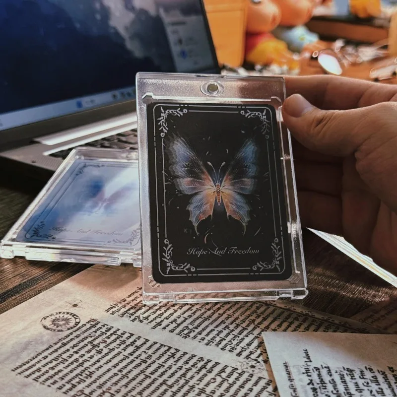 

Creative Butterfly Dynamic Pattern Cards Anime Action Figure Cartoon Grating Card Bookmark Backpack Pendant Gifts for Girlfriend