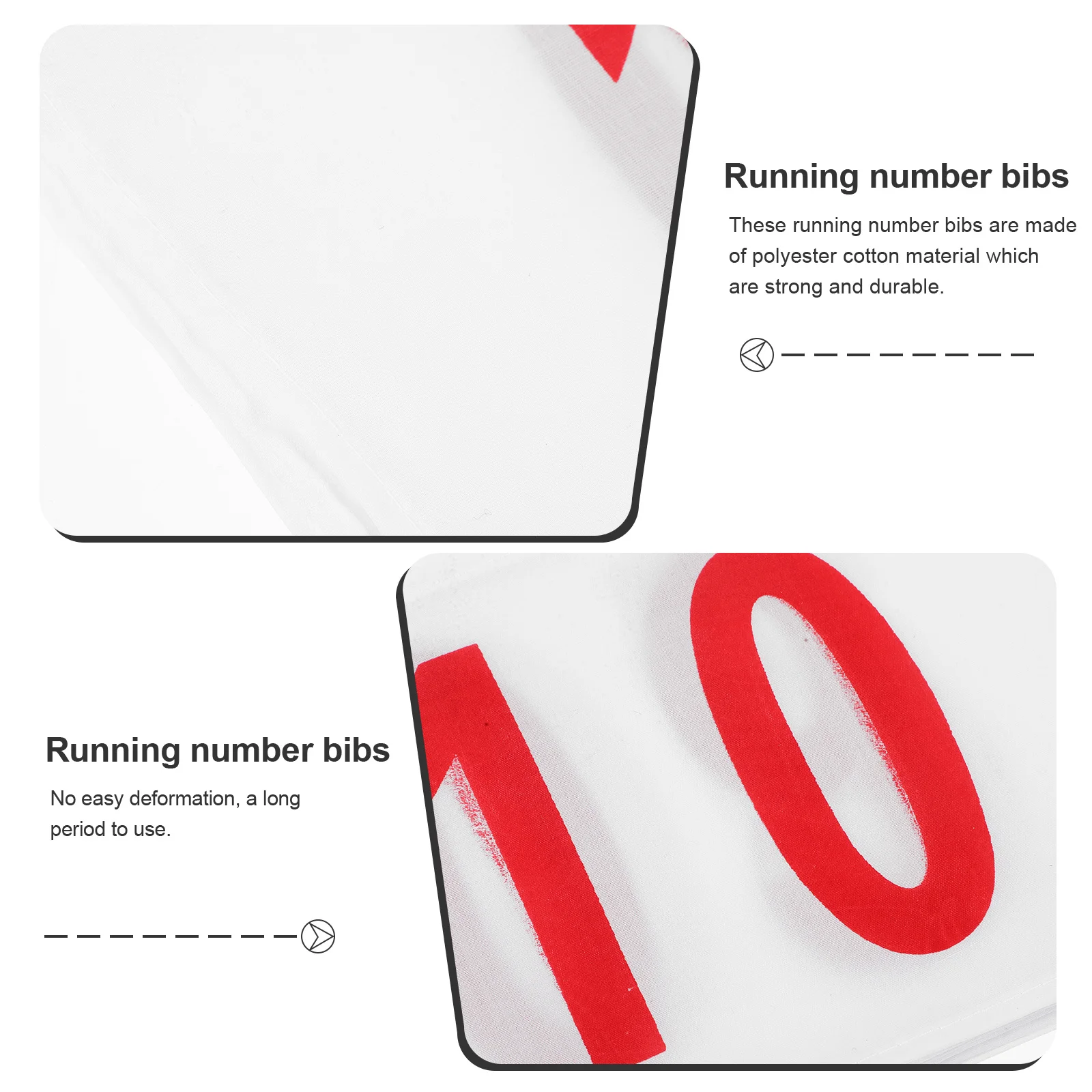 

Running Bib Replacement Polyester Cotton Race Portable Number For Sports Competition Athletic Events Racing Marathons