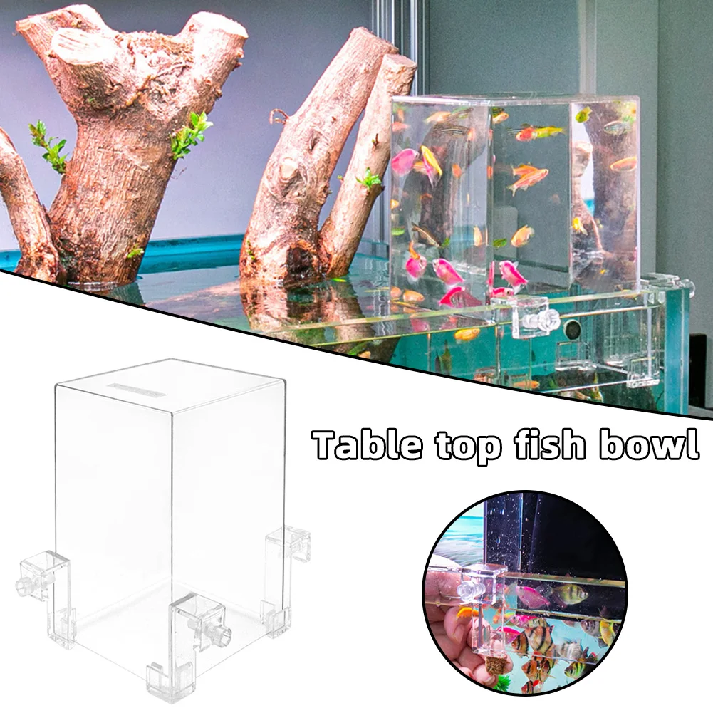 

Negative Pressure Fish Tank Clear Aquarium Extender Fish Bowl Ecological Landscaping Decoration Isolation Fish Tanks Accessories