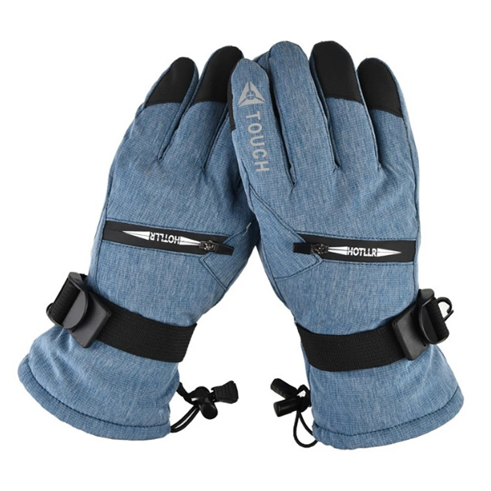 

LOCLE зимние велосипедные перчатки, теплые велосипедные перчатки с сенсорным экраном и полным пальцем, противоскользящие велосипедные перчатки, уличные мотоциклетные лыжные перчатки