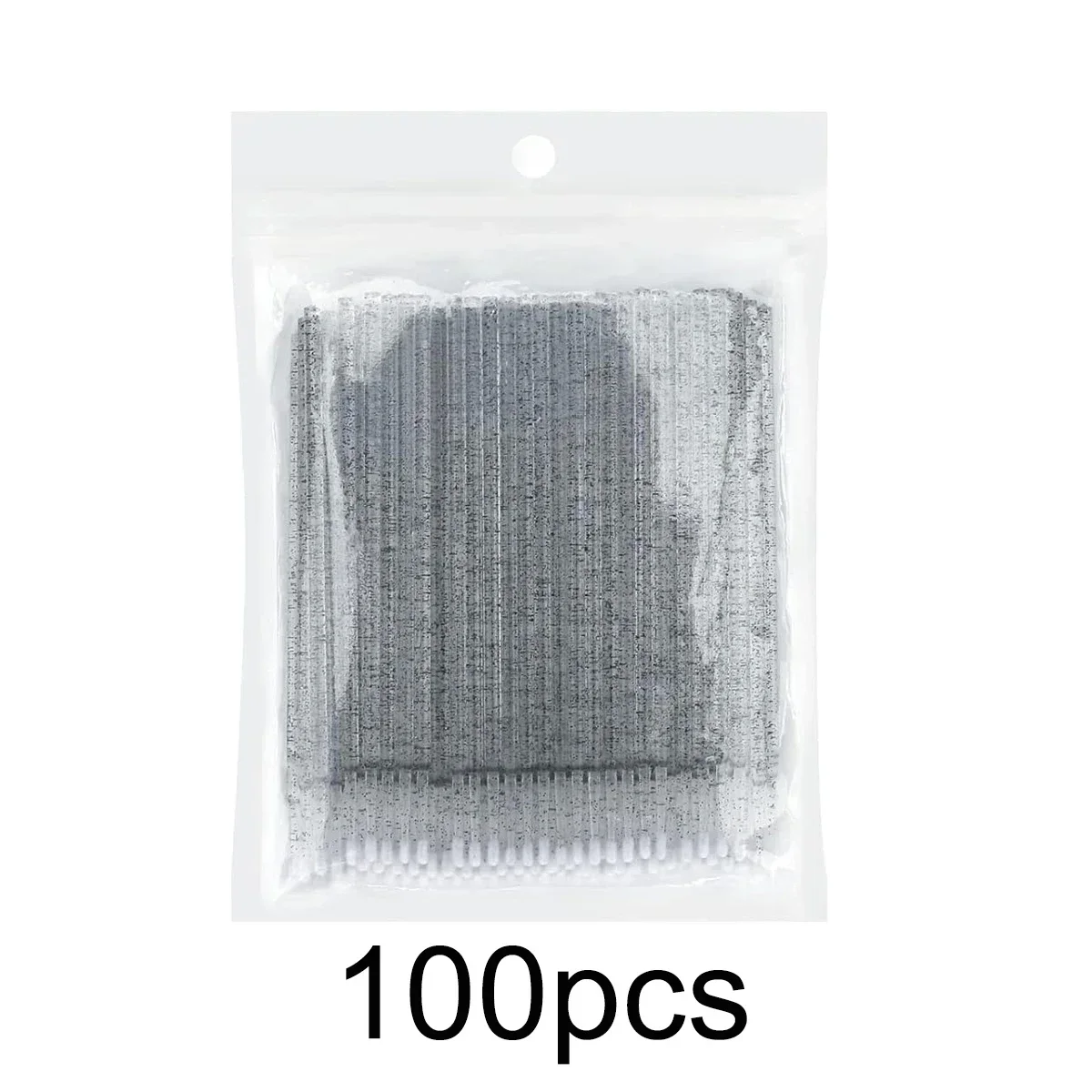 100 Stück Kristall-Mikro-Applikatorbürste für Wimpernverlängerung, Mikro-Wattestäbchen, Lippen-Mascara-Zauberstäbe, rosa Microbrush-Wimpern