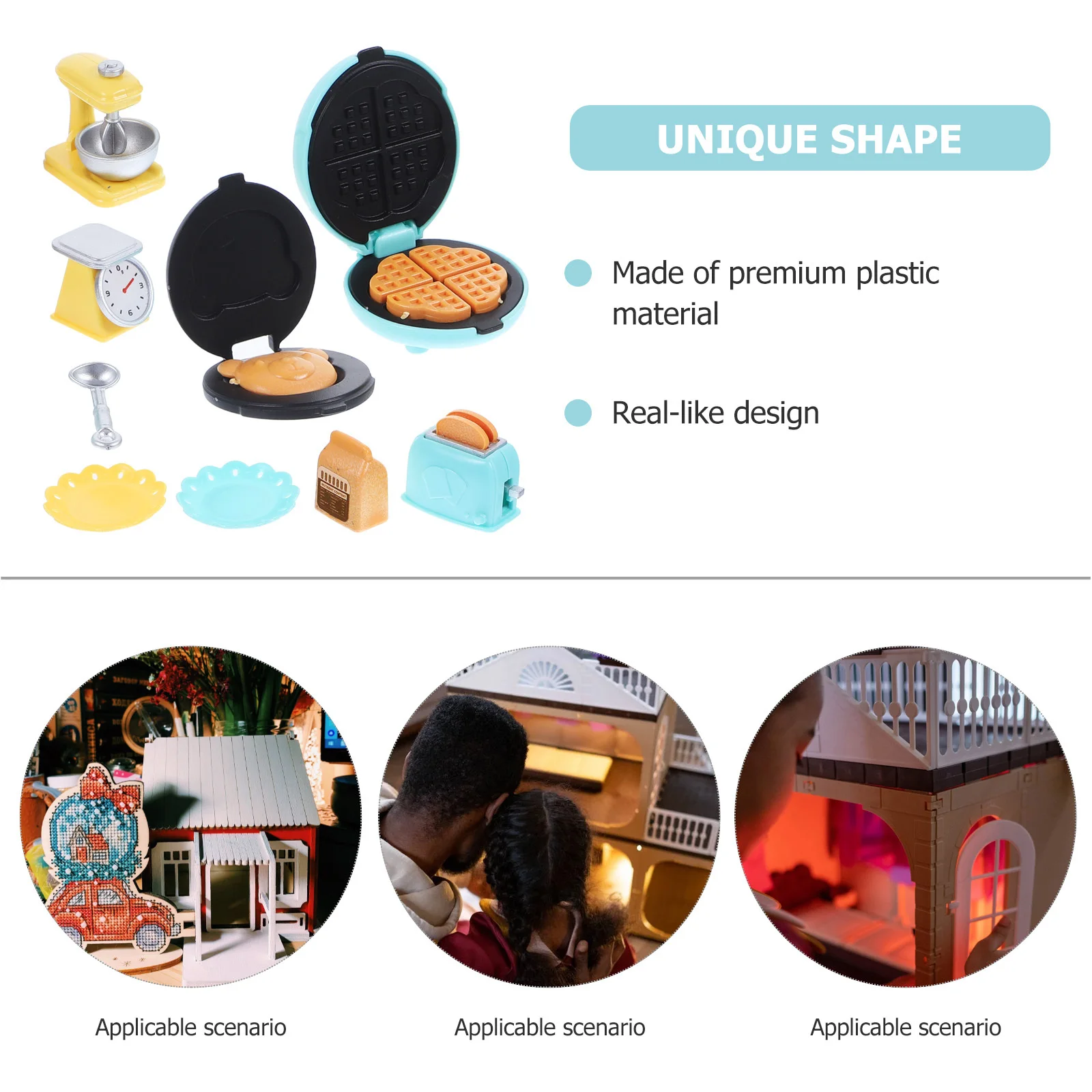 

1Set Miniature Baking Tools Set Realistic Design Kids Room Decor Mini House Adorn Baking Toys Bakery Toys for Kids