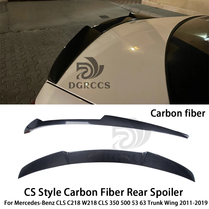 

For Mercedes-Benz CLS C218 W218 CS Style Carbon Fiber Rear Spoiler Trunk Wing 2011-2019 Carbon fiber FRP primer