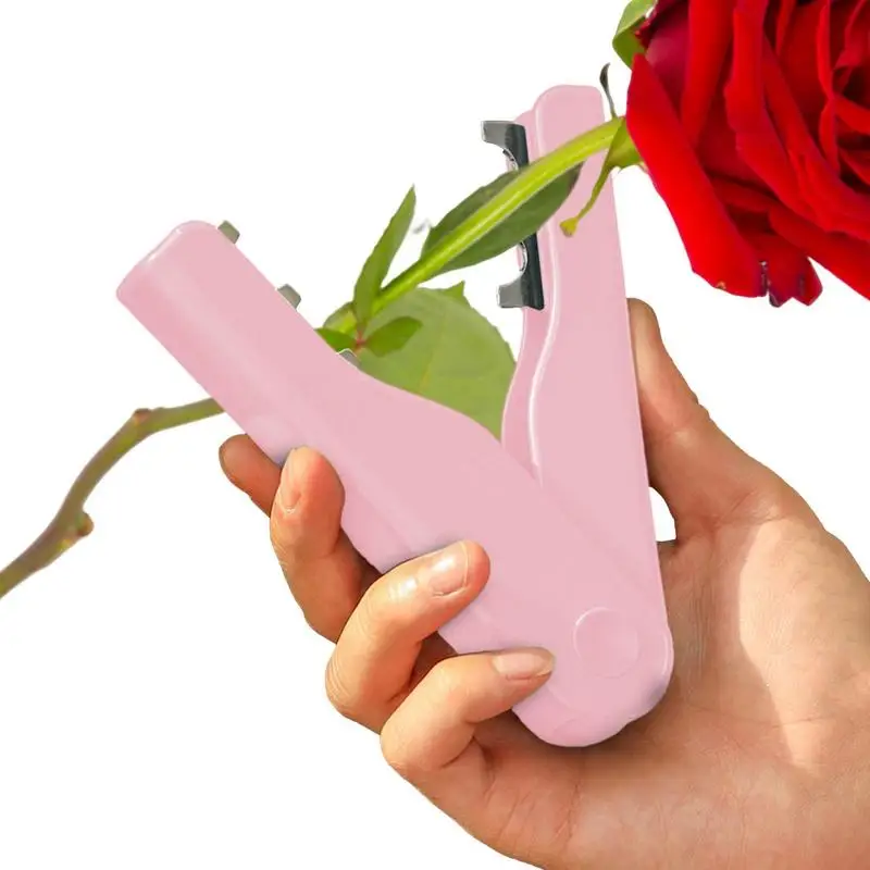 Pelador de flores rosas, podadora de árboles, herramientas manuales, de desbarbado gadget, diseño de prensa, hoja reemplazable, removedor de espinas, cortaúñas de desbarbado