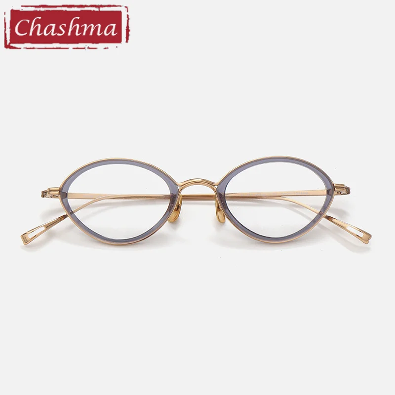 Chashma Prescription Glasses Titanium Ultra Light Elegant Eyeglasses Optical Lens Transparent Crystal Frames for High Degree