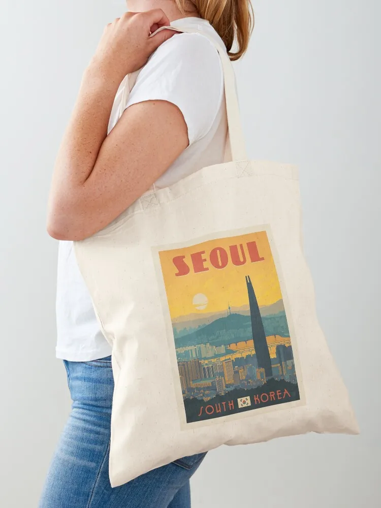 

Seoul - South Korea Tote Bag ecological bags Women's shopping bag Cloth bags large tote bag