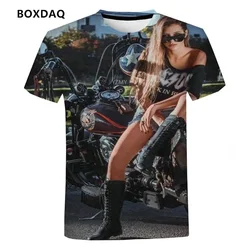 Hot Male/female Fashion Casual Summer Motorcycle Pattern 3D Printed Short Sleeve T-shirt Hip Hop Men Loose Top Street Motorcycle