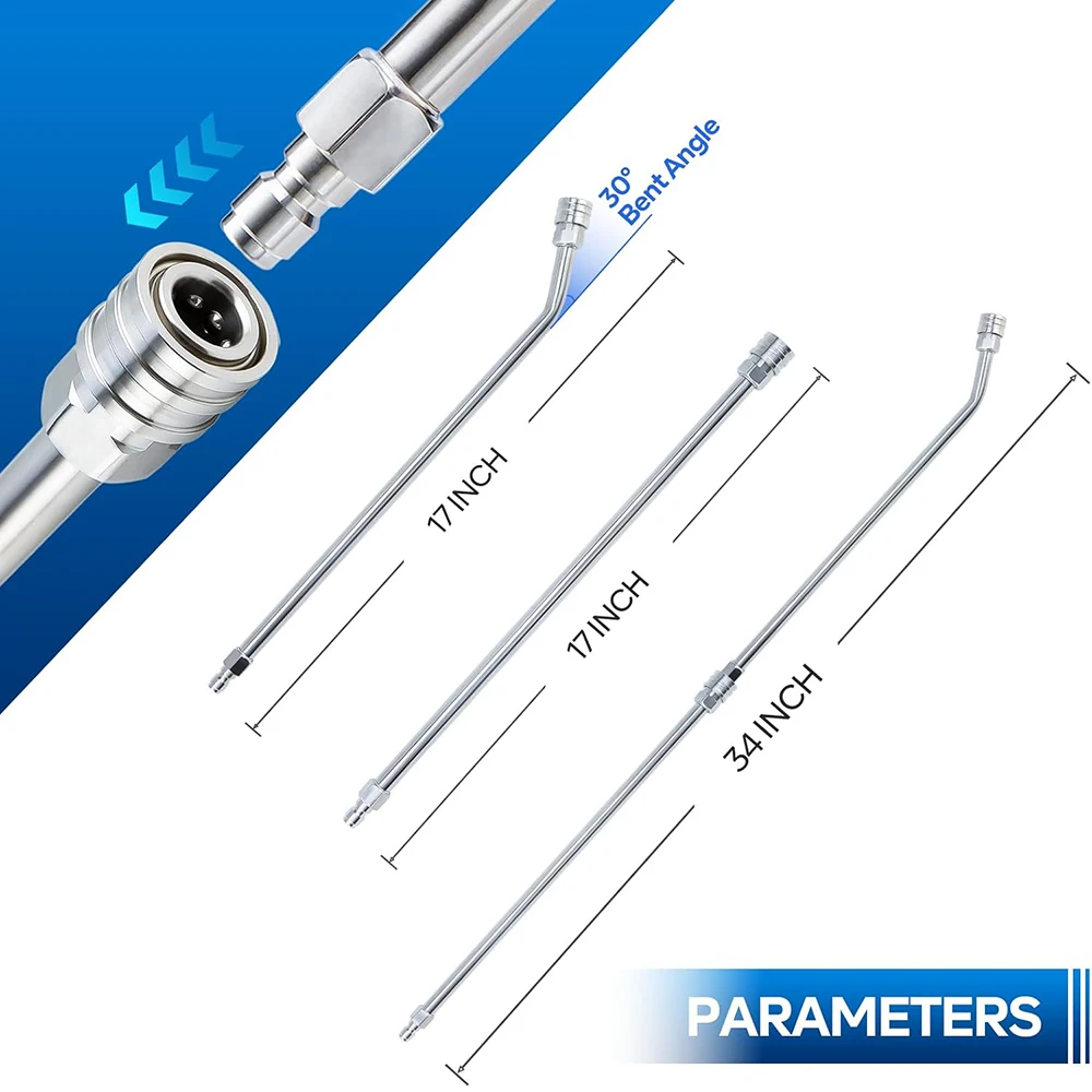 

4000PSI удлинитель для мойки высокого давления из нержавеющей стали G1/4 быстроразъемный аксессуар для автомойки