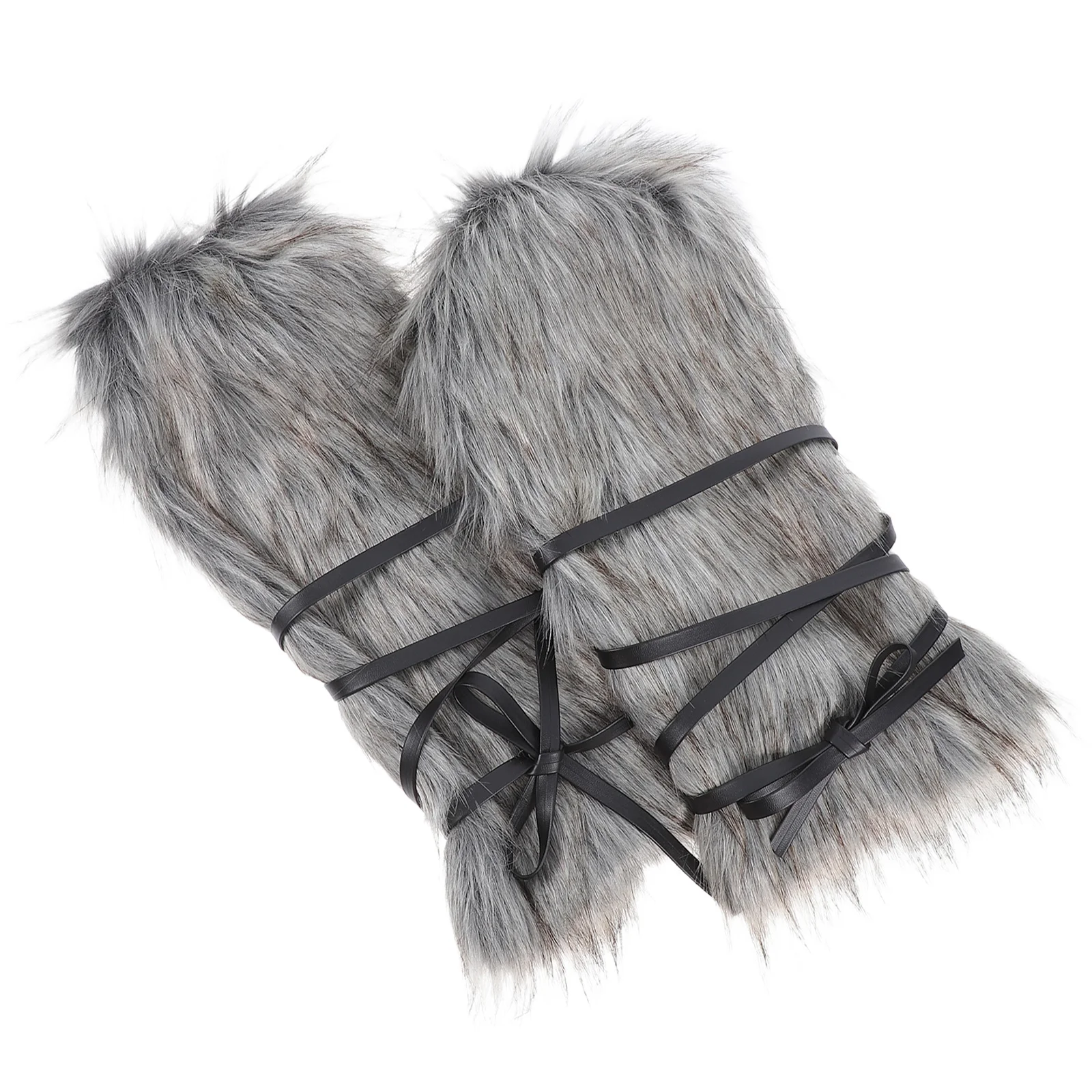 2pcs Faux Warmers 40Cm For Women Chunky Leg Warmers Men Winter Outdoor Halloween Costume Accessories Leg Guards Chunky Socks