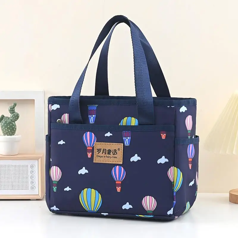 large-capacity-lunch-bag-aluminum-foil-student-lunch-box-handbag-thermal-work-lunch-bag-cartoon-sweet-school-style-storage-bag