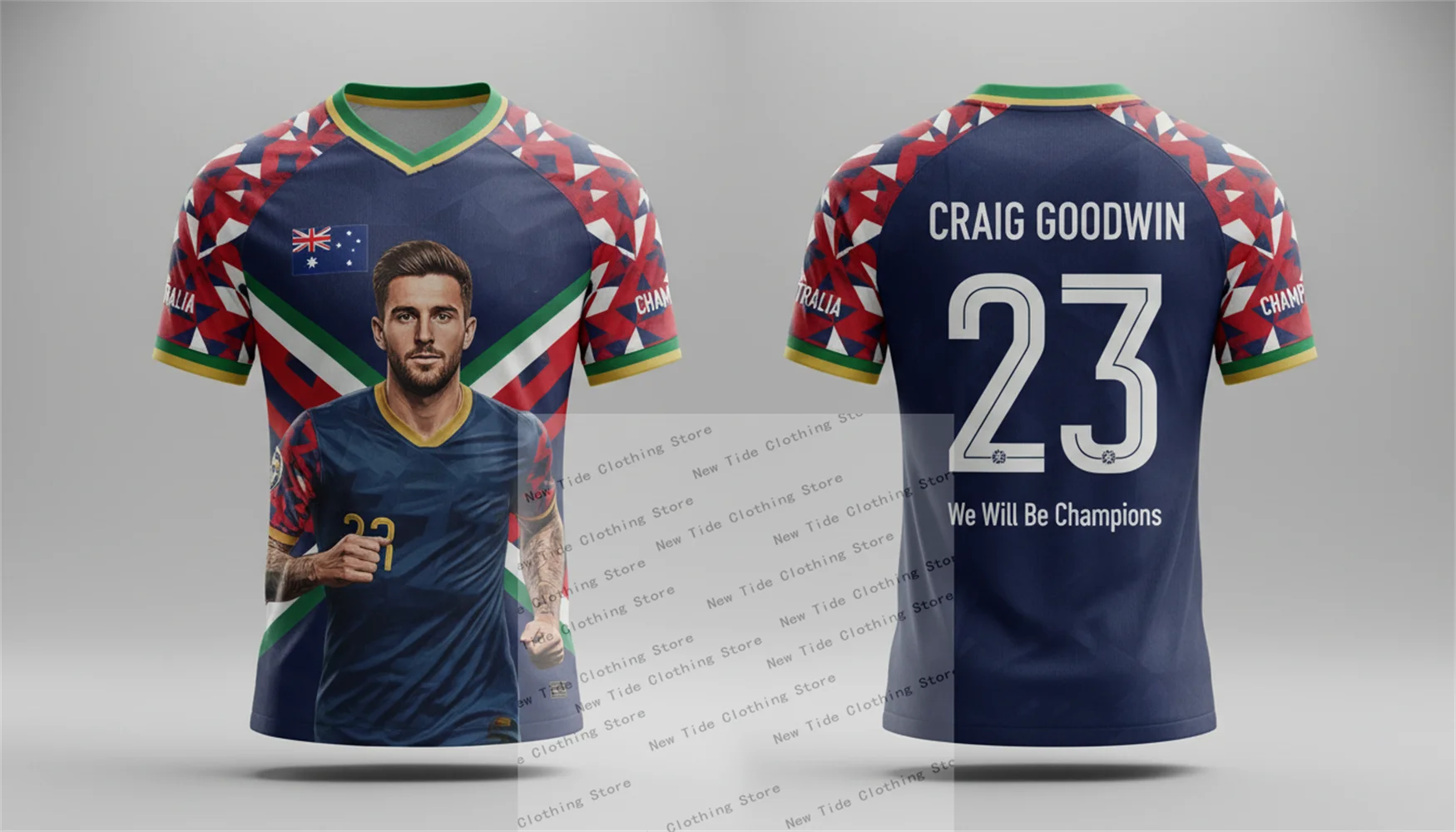 أستراليا 2026 كرة القدم لكرة القدم جيرسي والقميص للرجال المشجعين - مجموعة معدات نمط المعجبين تظهر دعمك الآن #1
