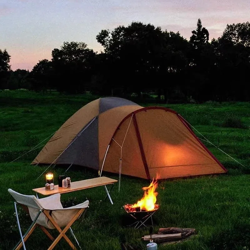 Outdoor Camping Tent Double Layer Rainproof One-Bedroom Bedroom Tent S/M/L SDE-001