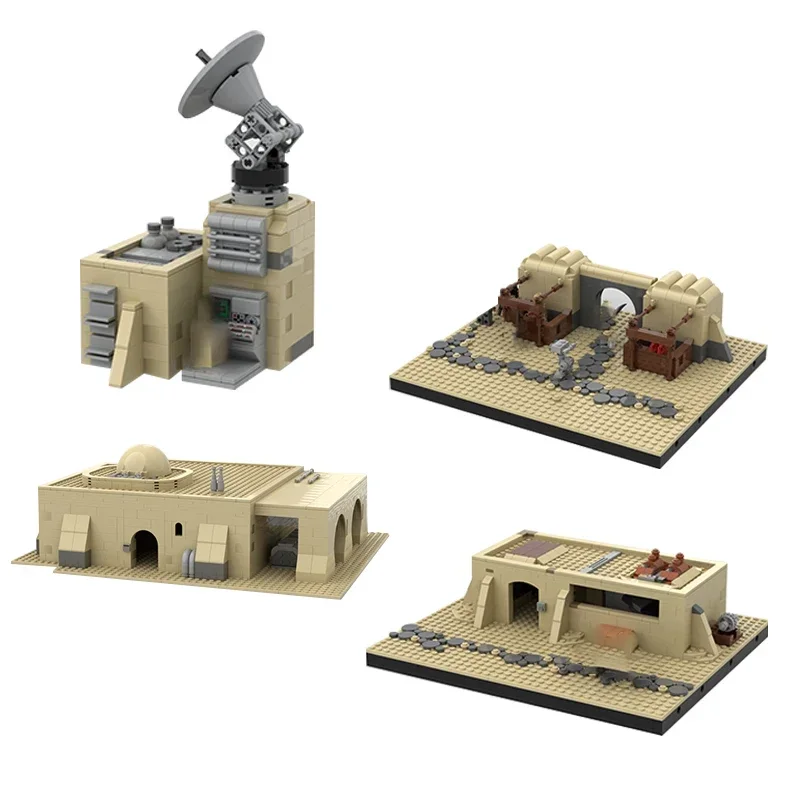 Star Movie Model Moc Mattoni da costruzione Desert House e Street Support Technology Blocks Regali Giocattoli di Natale Set fai da te Assemblaggio