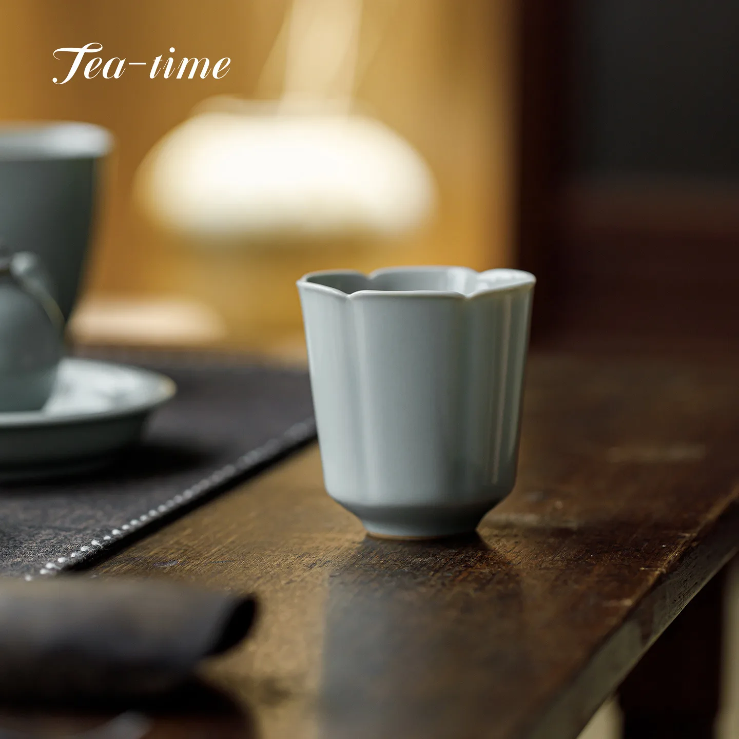 Ru Kiln Ceramic Tea Cup Handmade Petal Porcelain Cups Teacups Maker Ceramics & Pottery Beautiful Drinking Teacup Puera Bowl Tool
