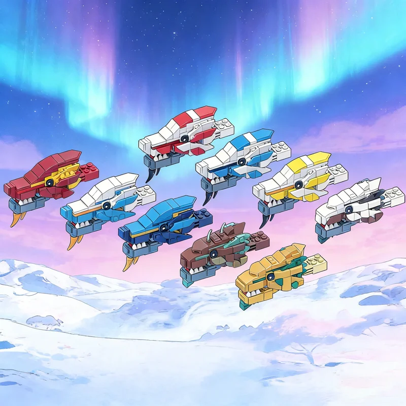 

870pcs MOC Classic Ninjia Dragon Heads Model Building Blocks Architecture DIY Creative Idea Toys Christmas Gift Education