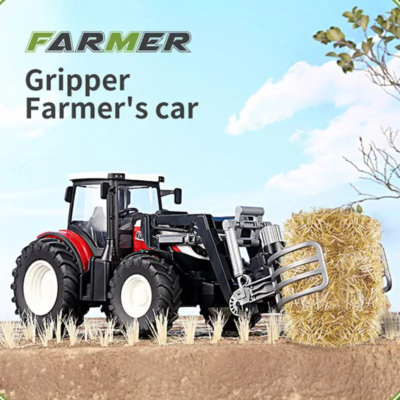 1/24 Rc voiture tracteur remorque phare LED ferme jouets ensemble télécommande véhicule agricole camion agricole simulateur d'agriculture cadeau pour enfant