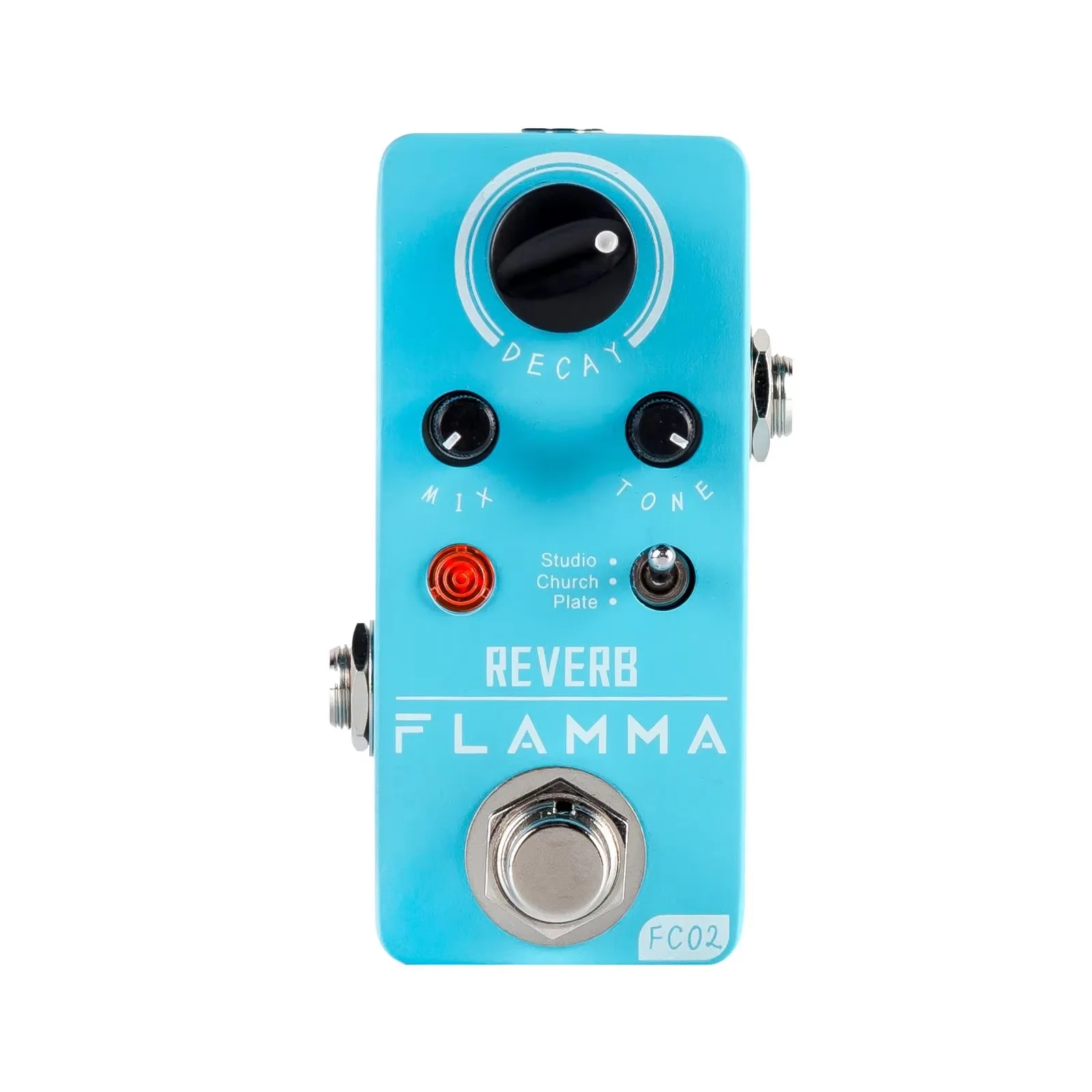 FLAMMA FC02 Electric Guitar Pedal Reverb Effects Pedal with Studio Church Plate Effects True Bypass with Power Supply