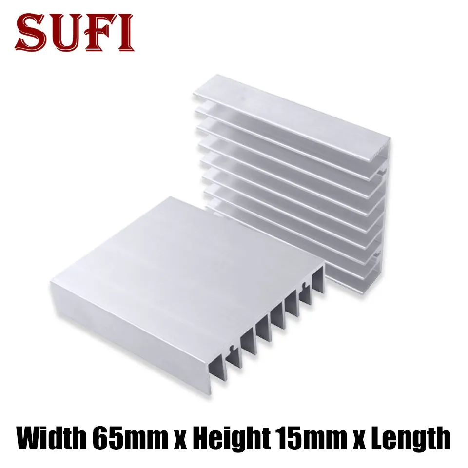 LED Heat Sink Aluminum Alloy 75x65x15mm Heatsink Radiator Speed Controller Circuit Board LED Driver Aluminum Block