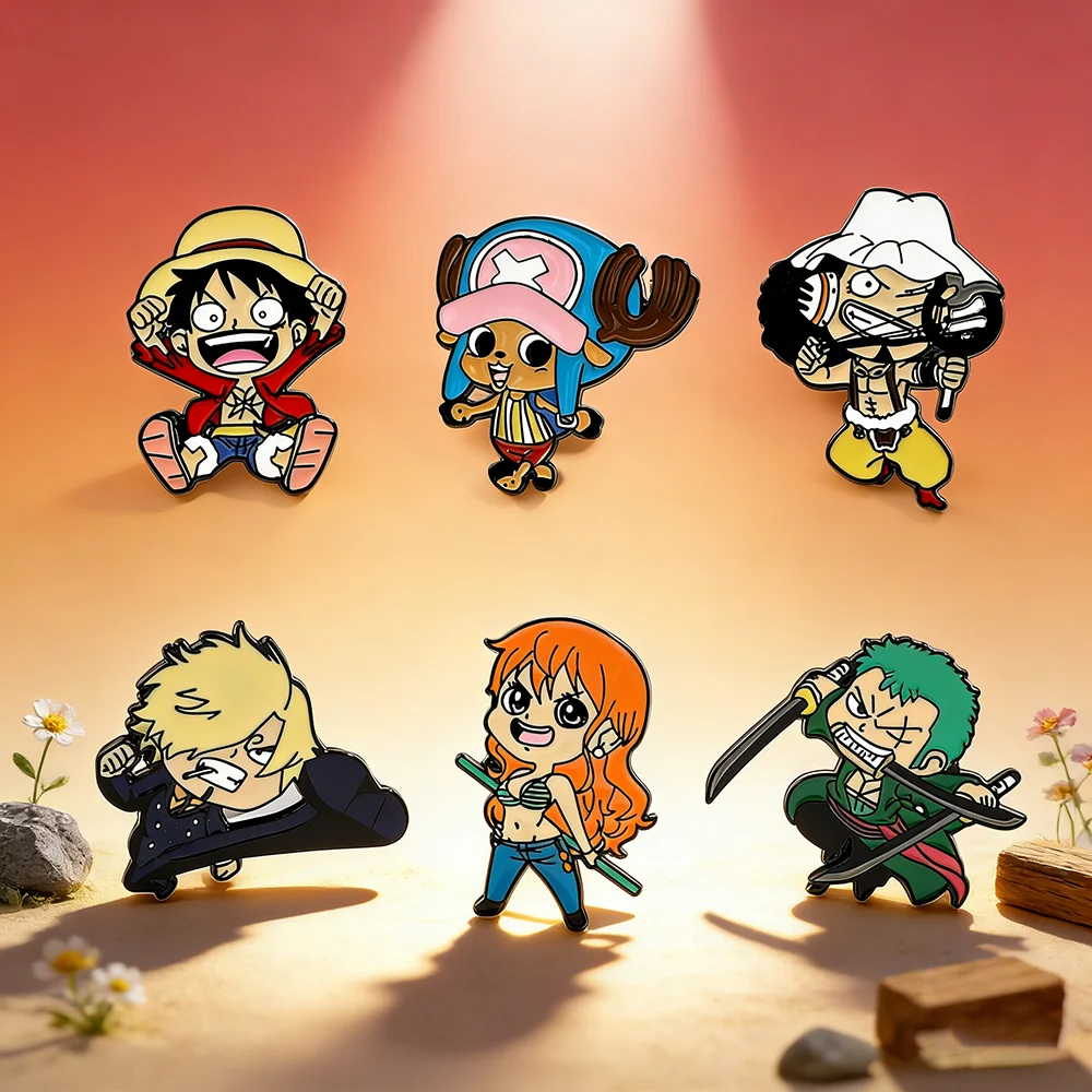 

One Piece Anime Metal Pin - Luffy Chopper Alloy Drip Enamel Brooch Japanese Manga Fashion Accessory for Fans And Collectors
