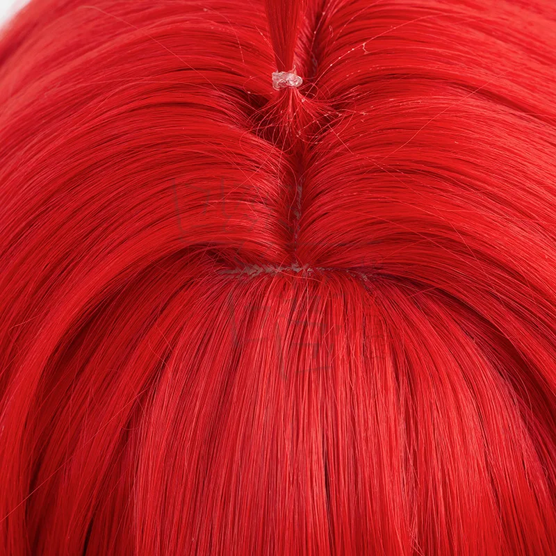 Jogo wuthering ondas danjin peruca cosplay 32cm vermelho escuro resistente ao calor cabelo sintético anime cosplay perucas festa de halloween das mulheres dos homens