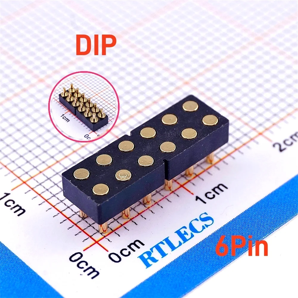 2 10Pcs Contact PAD 2.54 Grid Pitch 2 3 4 5 6 7 8 10 12 14 16 20 Pin Female 3.0MM Height Target Connector Spring Pogo  DIP