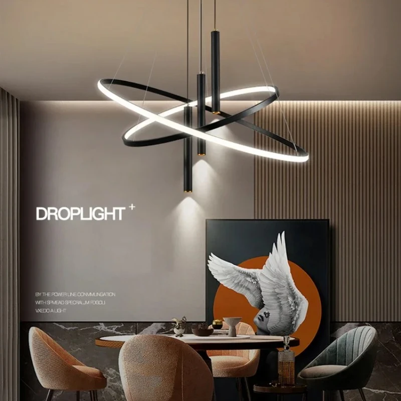 

Modern Creative Circular LED Pendant Lights for Living Room Dining Rooms Kitchens ceiing hanging lamp Indoor Home Decor Lighting