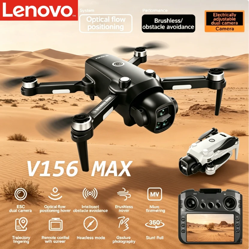 

Lenovo V156MAX GPS Drone 8K with Screen RemoteProfessional Aerial Camera FPV Obstacle Avoidance Foldable Quadcopter Control