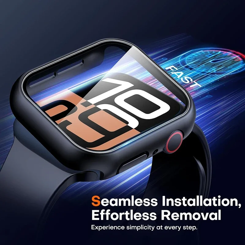 Vidro + capa para apple watch case 10 9 8 7 6 se 5 iwatch accessorie protetor de tela iwatch série 46mm 44mm 40mm 41 45mm 38 42mm