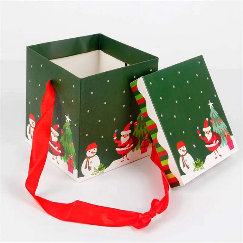 Christmas Gift Packing Gift Boxes Merry Christmas Decorative Carton For Xmas Home Party Decor Navidad New Year Candy Box Case image 4