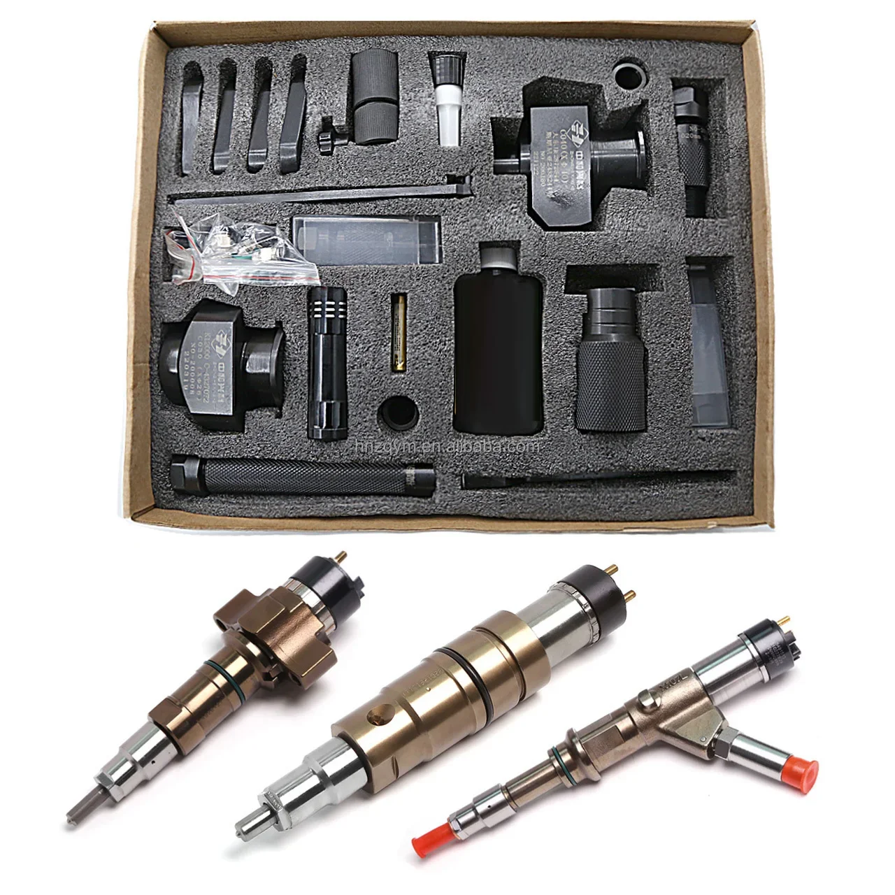 

ZQYM Diesel Common Rail Cum-mins Sca-nia ISG XPI Injector Repair Tool Kits Disassembly Removal Measurement Tool Set