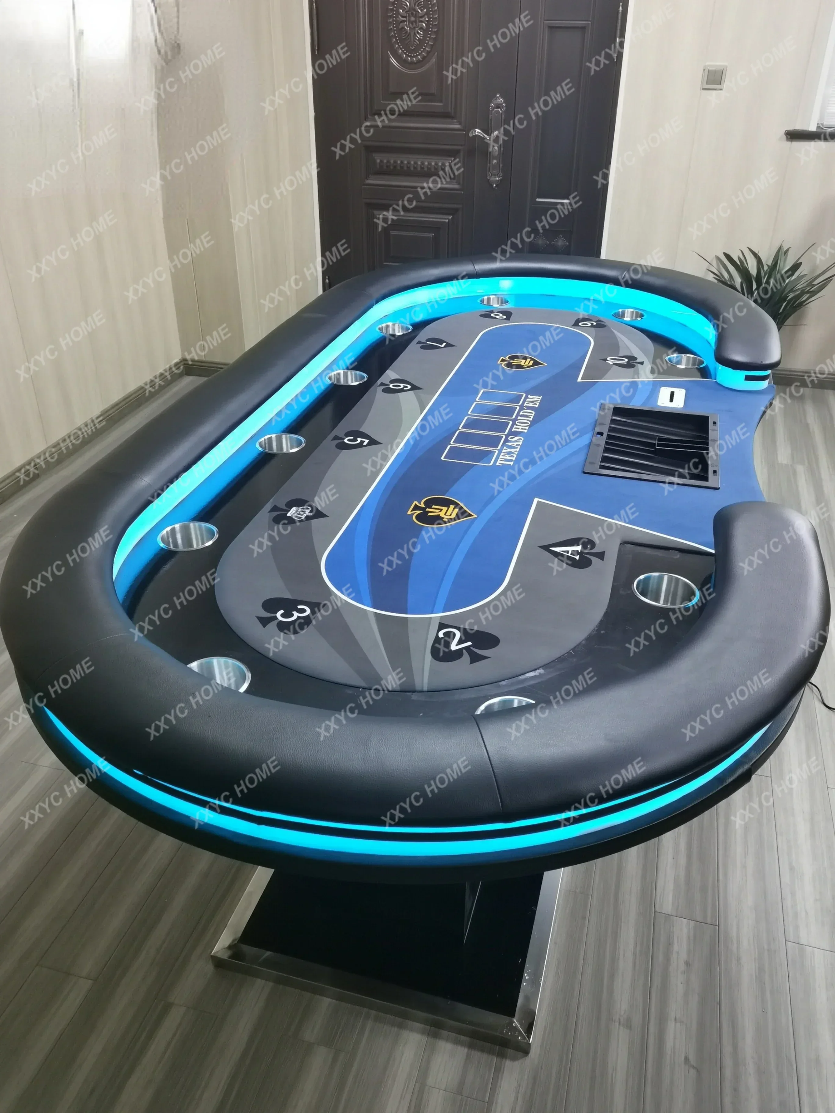 For Poker Table with Remote Control LED Light Desktop Cloth Cushion Color Size Can Be Customized