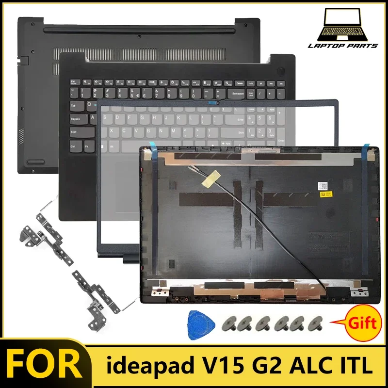 NEW For Ideapad V15 G2 V15 ALC V15 ITL Laptop Parts: LCD Back Cover, Front Bezel, Palmrest, Bottom Case, Keyboard, Touch Hinge