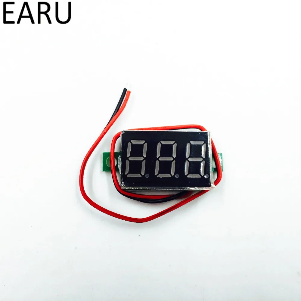 DIY Red Blue Digital LED Mini Display Module DC2.5V-32V DC0-100V Voltmeter Voltage Tester Panel Meter Gauge for Motorcycle Car