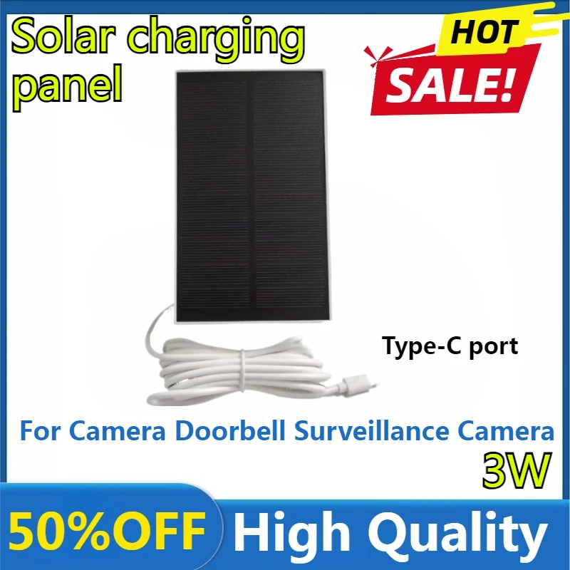 

High Quality Panneau Solaire Avec Panneaux Solaires De Charge Avec Port Type-c Adapté À La Caméra De Surveillance De Sonnette