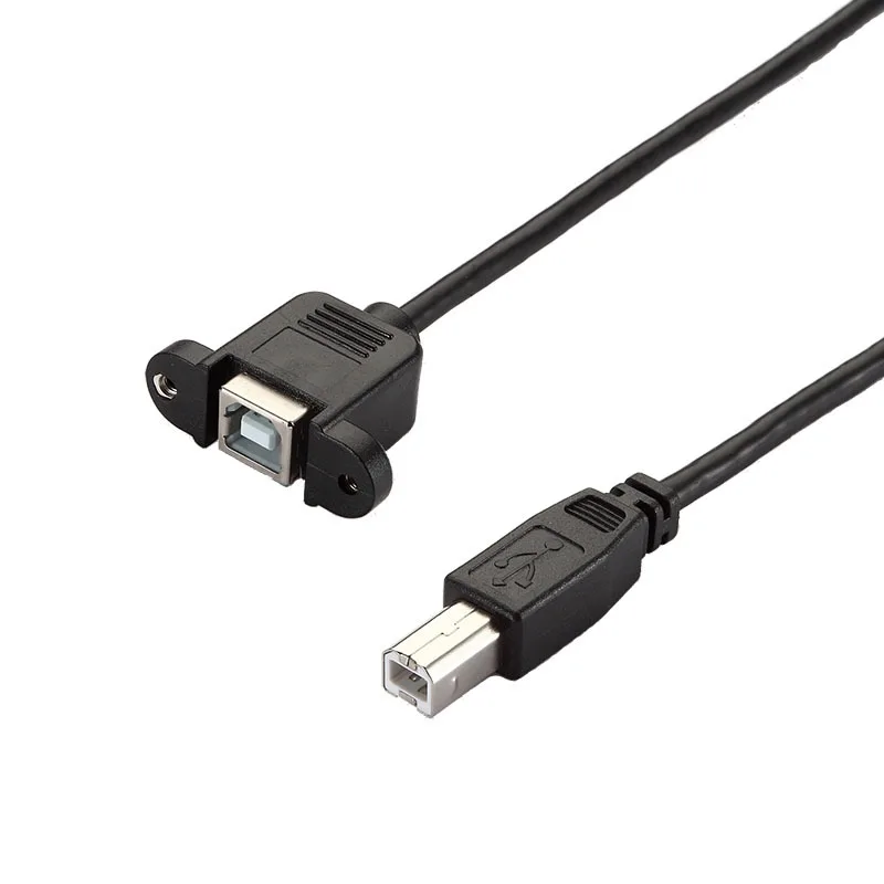 For USB printer extension B male to female cable square port, data cable can be fixed chassis main board