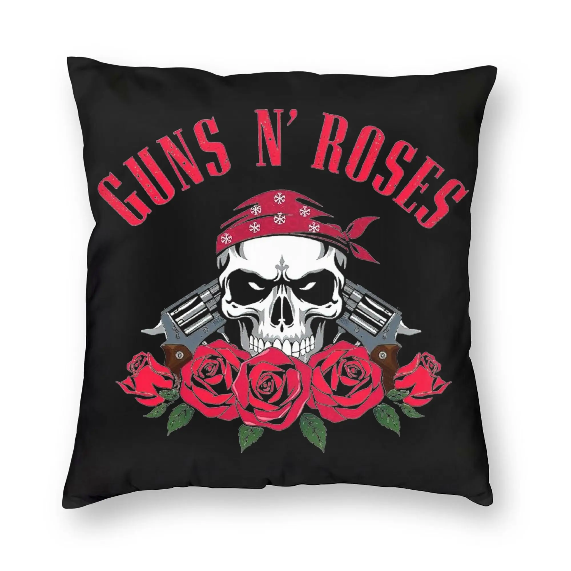Rock Music Band G-Guns N Roses Pillowcase Soft Polyester Cushion Cover Decoration  Pillow Case Cover Home Square 18''