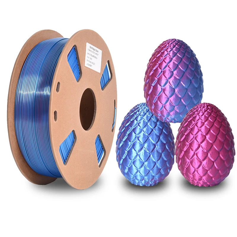 Dual Color Filament PLA 1kg 3D Two-tone Filament Silk PLA Duotone PLA 1.75mm for 3D Printing Plasctic Material PLA filamento