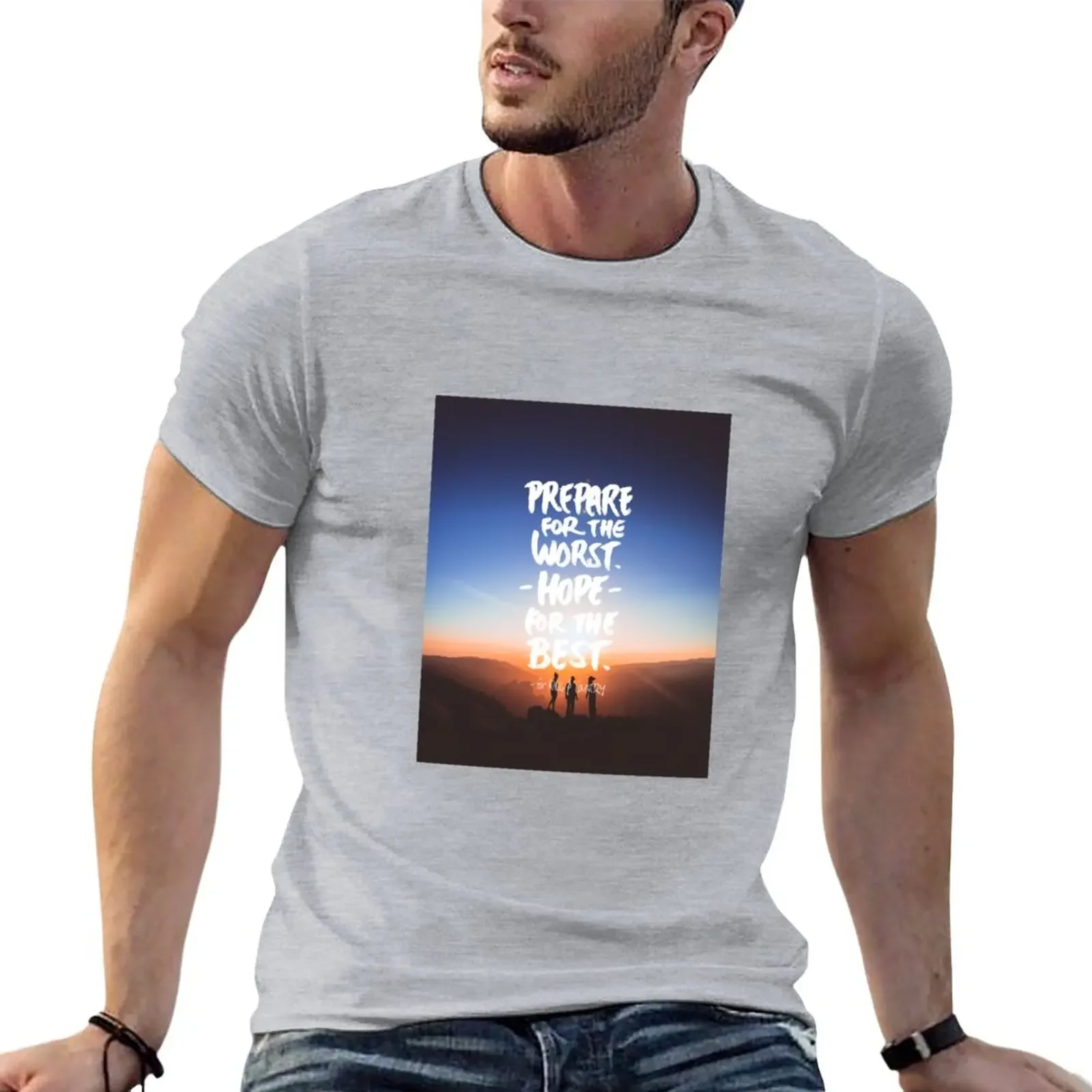 PREPARE FOR THE WORST. HOPE FOR THE BEST. T-Shirt hippie clothes Blouse oversized t shirts for men