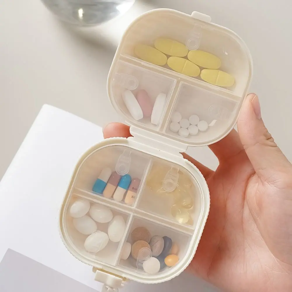 2Pcs Durable Sealed 7-Day Pill Organizer 7-Grid Reusable Medicine Storage Box Moisture-proof Dust-proof Daily Pill Box Elderly